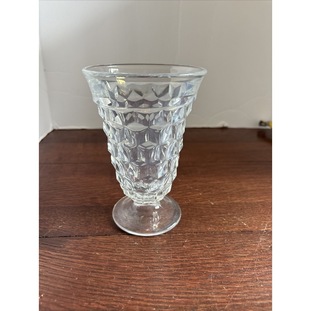 VTG Fostoria American Clear‎ Iced Tea Tumblers Flared Footed 12 oz 5.75 inch